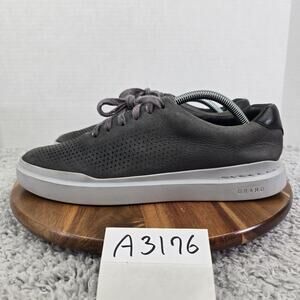 Cole Haan Mens 9.5M GrandPro Rally Laser Cut Gray Casual Daily Comfort Sneaker
